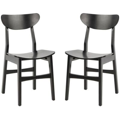 Safavieh Ensemble de 2 chaises de salle à manger en bois noir Noir 44x84x53cm - Publicité Safavieh Ensemble de 2 chaises de salle à manger en bois noir Noir 44x84x53cm - Publicité