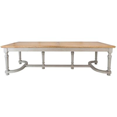 Signature - Mesa de madera maciza L35 cm - Patine gris vieilli - Table - Publicité Signature - Mesa de madera maciza L35 cm - Patine gris vieilli - Table - Publicité