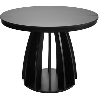 Selsey Table à manger extensible noire 100 140x100 cm Noir 100x75x100cm - Publicité Selsey Table à manger extensible noire 100 140x100 cm Noir 100x75x100cm - Publicité