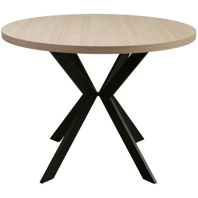 Selsey Table extensible aspect chêne/noir 100 180x100 cm Beige 100x77x100cm - Publicité Selsey Table extensible aspect chêne/noir 100 180x100 cm Beige 100x77x100cm - Publicité