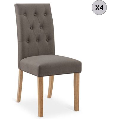 Intense Déco - Gaya - Taupe - Fabric - Dining chairs - Publicité Intense Déco - Gaya - Taupe - Fabric - Dining chairs - Publicité