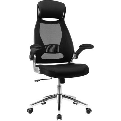SONGMICS Chaise de bureau siège avec accoudoirs rabattables noir Noir 68x126x68cm - Publicité SONGMICS Chaise de bureau siège avec accoudoirs rabattables noir Noir 68x126x68cm - Publicité