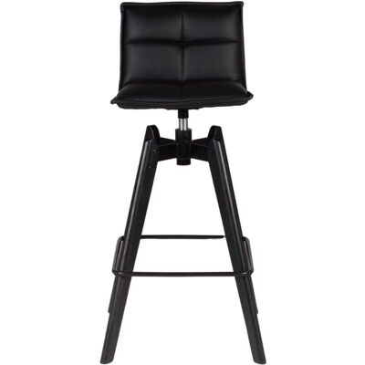 Zago Chaise snack noir pieds chêne noir Noir 40x86x46cm - Publicité Zago Chaise snack noir pieds chêne noir Noir 40x86x46cm - Publicité