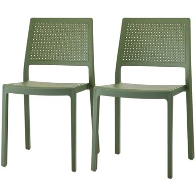 Scab Design Lot de 2 chaises design en plastique vert Vert 50x84x49cm - Publicité Scab Design Lot de 2 chaises design en plastique vert Vert 50x84x49cm - Publicité