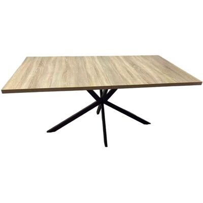 Concept Usine Table extensible 8 personnes effet bois 200cm Marron 160x76x90cm - Publicité Concept Usine Table extensible 8 personnes effet bois 200cm Marron 160x76x90cm - Publicité