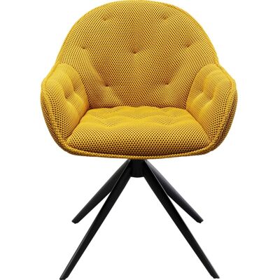 Kare Design Chaise avec accoudoirs pivotante imitation résille jaune Jaune 64x81x61cm - Publicité Kare Design Chaise avec accoudoirs pivotante imitation résille jaune Jaune 64x81x61cm - Publicité