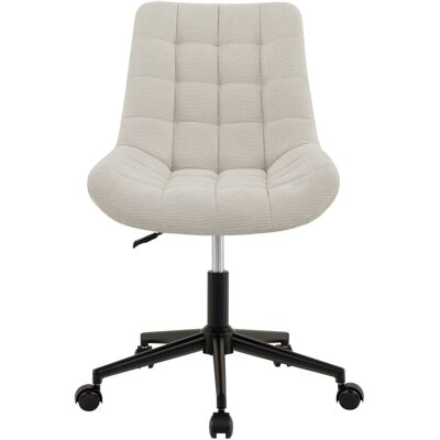IDIMEX Chaise de bureau sur roulettes en velours côtelé, beige Beige 54x80x61cm - Publicité IDIMEX Chaise de bureau sur roulettes en velours côtelé, beige Beige 54x80x61cm - Publicité