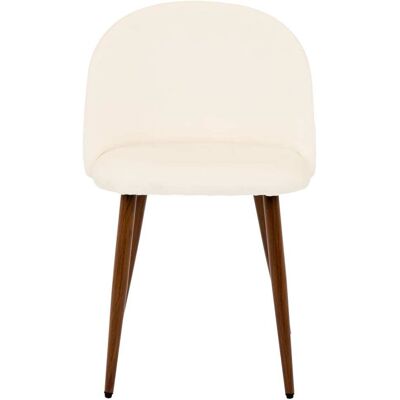 IDIMEX Chaise de salle à manger (2x) en velours, blanc crème Blanc 49x76x52cm - Publicité IDIMEX Chaise de salle à manger (2x) en velours, blanc crème Blanc 49x76x52cm - Publicité