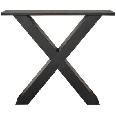 Skraut home 2 pieds en métal en forme de x pour plateaux de table, noir, 84x8x71cm Noir 84x71x8cm - Publicité Skraut home 2 pieds en métal en forme de x pour plateaux de table, noir, 84x8x71cm Noir 84x71x8cm - Publicité