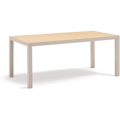 That's Casa Table rectangulaire à pieds en métal 180 x 75 cm Beige 180x75x90cm - Publicité That's Casa Table rectangulaire à pieds en métal 180 x 75 cm Beige 180x75x90cm - Publicité