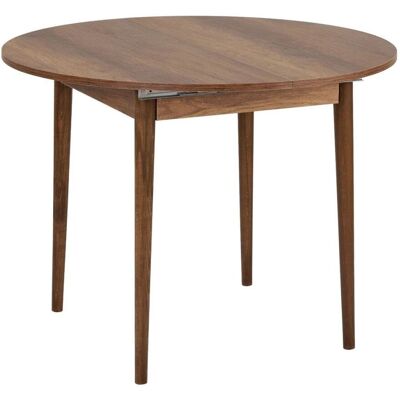 Calicosy Table à manger extensible l100-131 cm - noyer Marron 100x75x100cm - Publicité Calicosy Table à manger extensible l100-131 cm - noyer Marron 100x75x100cm - Publicité