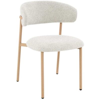 Chaise curve - amadeus Beige 55x80x58cm - Publicité Chaise curve - amadeus Beige 55x80x58cm - Publicité
