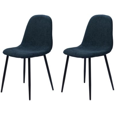 Amadeus Chaise de salle à manger style scandinave Bleu 44x85x55cm - Publicité Amadeus Chaise de salle à manger style scandinave Bleu 44x85x55cm - Publicité