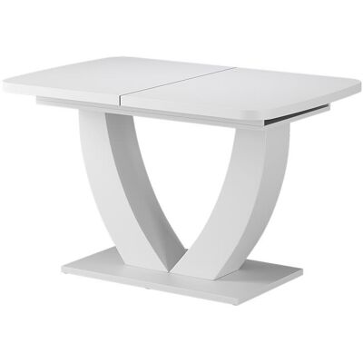 Vicco Table de salle à manger extensible blanc 120x77.4cm Blanc 120x78x80cm - Publicité Vicco Table de salle à manger extensible blanc 120x77.4cm Blanc 120x78x80cm - Publicité