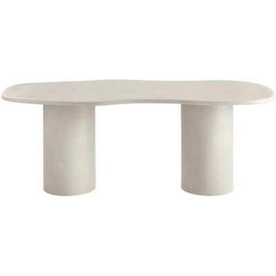 Mathi Design Bureau ou table repas aspect béton beige l200 Beige 200x76x96cm - Publicité Mathi Design Bureau ou table repas aspect béton beige l200 Beige 200x76x96cm - Publicité