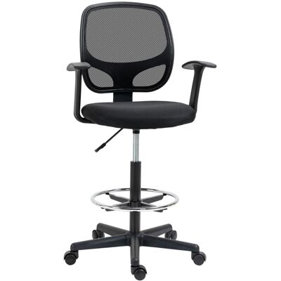 Vinsetto Chaise bureau ergonomique repose-pieds tissu en maille noir Noir 64x132x57cm - Publicité Vinsetto Chaise bureau ergonomique repose-pieds tissu en maille noir Noir 64x132x57cm - Publicité