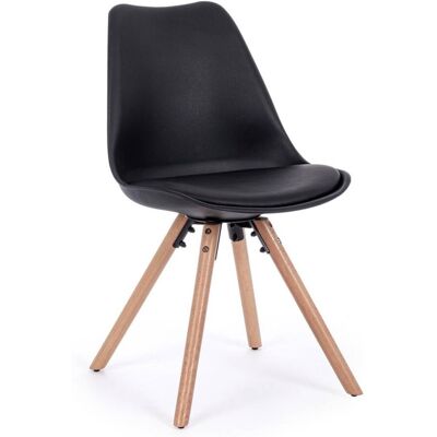 Bizzotto Set 6 chaises hêtre noires Noir 49x84x54cm - Publicité Bizzotto Set 6 chaises hêtre noires Noir 49x84x54cm - Publicité