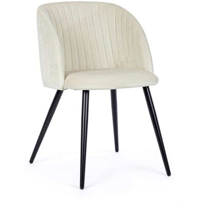 Bizzotto Set 2 chaises blanches Blanc 57x82x53cm - Publicité Bizzotto Set 2 chaises blanches Blanc 57x82x53cm - Publicité