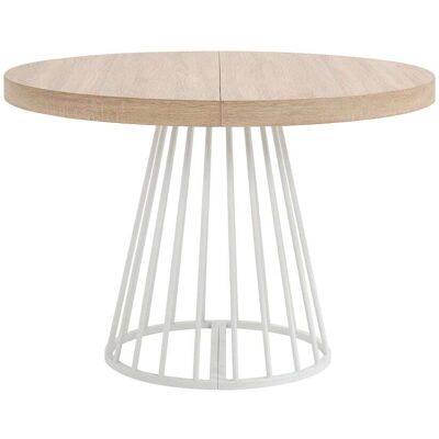 vente-unique.com Table à manger mdf naturel clair Beige 76x76x110cm - Publicité vente-unique.com Table à manger mdf naturel clair Beige 76x76x110cm - Publicité