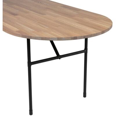 WOOOD Table à manger ovale en chêne 6 personnes naturel Marron 90x2x220cm - Publicité WOOOD Table à manger ovale en chêne 6 personnes naturel Marron 90x2x220cm - Publicité