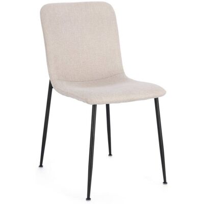 Bizzotto Lot de 2 chaises de salle à manger en fibres synthétiques, beige Beige 56x81x44cm - Publicité Bizzotto Lot de 2 chaises de salle à manger en fibres synthétiques, beige Beige 56x81x44cm - Publicité