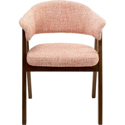 Kare Design Chaise avec accoudoirs en polyester tressé rose Rose 56x82x60cm - Publicité Kare Design Chaise avec accoudoirs en polyester tressé rose Rose 56x82x60cm - Publicité