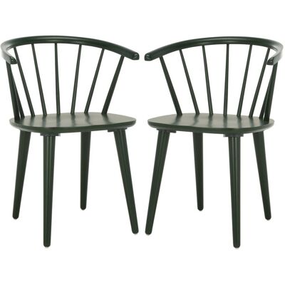 Safavieh Ensemble de 2 chaises d'appoint en bois d'hévéa vert Vert 54x76x52cm - Publicité Safavieh Ensemble de 2 chaises d'appoint en bois d'hévéa vert Vert 54x76x52cm - Publicité