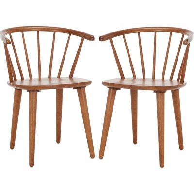 Safavieh Ensemble de 2 chaises d'appoint en bois d'hévéa marron Marron 54x76x52cm - Publicité Safavieh Ensemble de 2 chaises d'appoint en bois d'hévéa marron Marron 54x76x52cm - Publicité