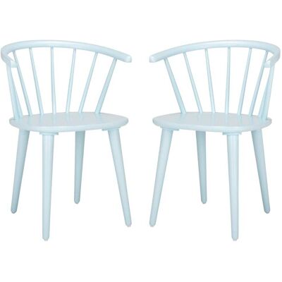 Safavieh Ensemble de 2 chaises d'appoint en bois d'hévéa bleu Bleu 54x76x52cm - Publicité Safavieh Ensemble de 2 chaises d'appoint en bois d'hévéa bleu Bleu 54x76x52cm - Publicité