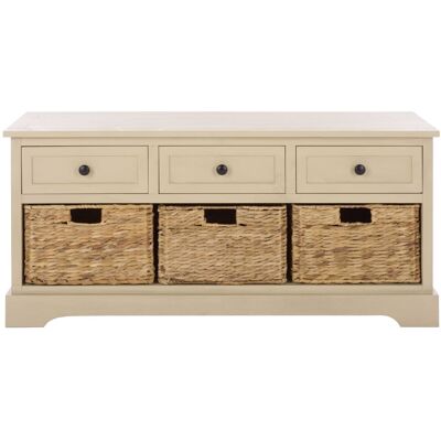 Safavieh Banc en pin beige Beige 107x50x39cm - Publicité Safavieh Banc en pin beige Beige 107x50x39cm - Publicité