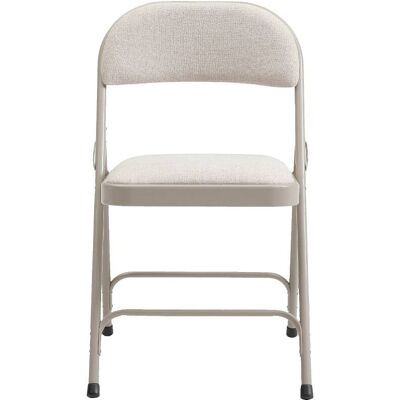 Habitat Chaise pliante en acier laqué et tissu - sable Beige 47x79x46cm - Publicité Habitat Chaise pliante en acier laqué et tissu - sable Beige 47x79x46cm - Publicité