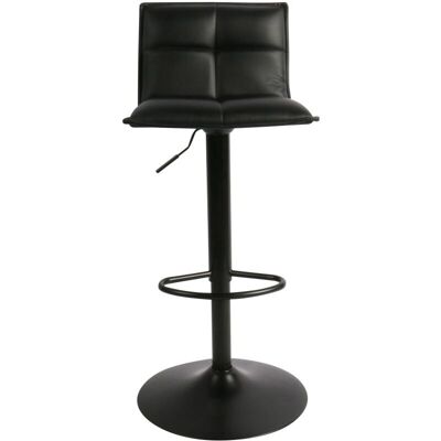 Zago Chaise snack pu noir et pied piston noir Noir 45x100x46cm - Publicité Zago Chaise snack pu noir et pied piston noir Noir 45x100x46cm - Publicité