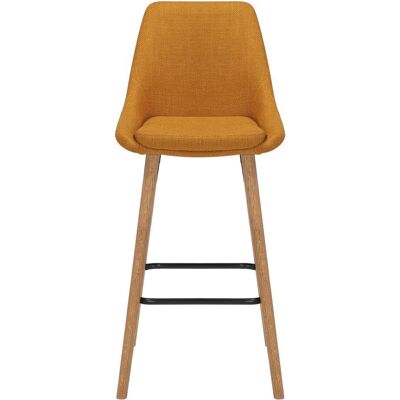Zago Chaise snack en tissu ocre pied chêne Orange 44x95x49cm - Publicité Zago Chaise snack en tissu ocre pied chêne Orange 44x95x49cm - Publicité