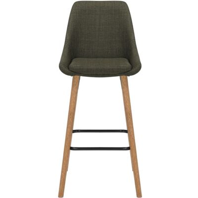 Zago Chaise snack en tissu kaki pied chêne Vert 44x95x49cm - Publicité Zago Chaise snack en tissu kaki pied chêne Vert 44x95x49cm - Publicité