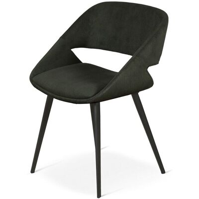 Zago Chaise de table velours côtelé vert foncé Vert 51x78x55cm - Publicité Zago Chaise de table velours côtelé vert foncé Vert 51x78x55cm - Publicité