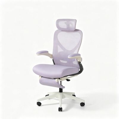 Meubles Cosy Chaise pliable, appui lombaire, coussin mousse et repose-pied, violet Violet 62x129x49cm - Publicité Meubles Cosy Chaise pliable, appui lombaire, coussin mousse et repose-pied, violet Violet 62x129x49cm - Publicité