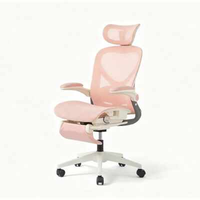 Meubles Cosy Chaise pliable, soutien lombaire, appui-tête 3d & repose-pied, rose Rose 62x129x49cm - Publicité Meubles Cosy Chaise pliable, soutien lombaire, appui-tête 3d & repose-pied, rose Rose 62x129x49cm - Publicité