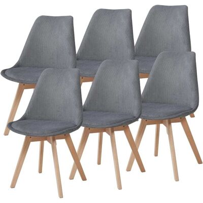 Helloshop26 Lot de 6 chaises grise 82 x 49 x 54 cm Gris 82x54x49cm - Publicité Helloshop26 Lot de 6 chaises grise 82 x 49 x 54 cm Gris 82x54x49cm - Publicité
