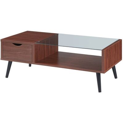 Helloshop26 Table basse console d'appoint verre marron 110 x 50 x 40 cm Marron 110x40x50cm - Publicité Helloshop26 Table basse console d'appoint verre marron 110 x 50 x 40 cm Marron 110x40x50cm - Publicité