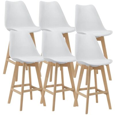 Helloshop26 Lot de 6 tabourets beige 48 x 58 x 105 cm Beige 48x105x58cm - Publicité Helloshop26 Lot de 6 tabourets beige 48 x 58 x 105 cm Beige 48x105x58cm - Publicité