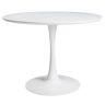 Maisons du Monde Table à manger ronde blanche 4/5 personnes D100 Blanc 100x75x100cm