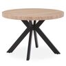 Menzzo Table ronde extensible noir et chêne clair Marron 11x75x11cm
