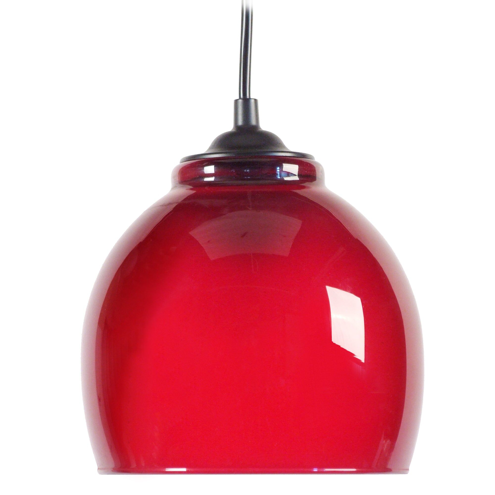 Tosel Suspension verre rouge Rouge 15x70x15cm