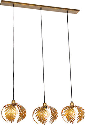 QAZQA Suspension en acier doré/laiton Marron 100x293x30cm