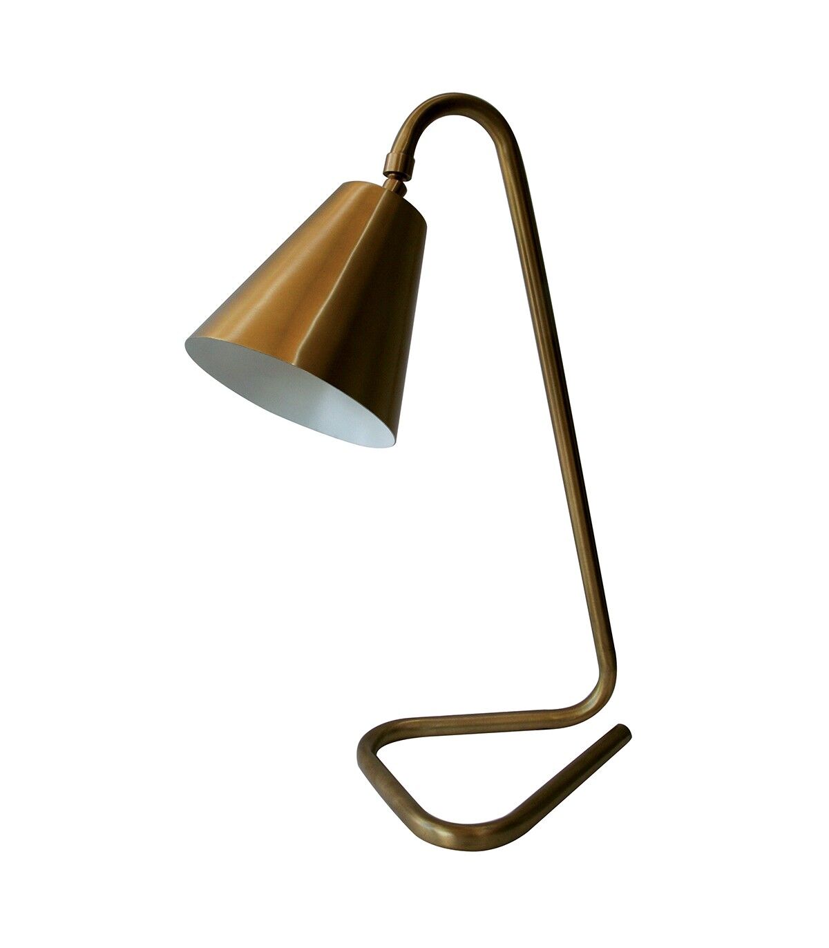 Signature Lampe de Bureau en Laiton - Finitons Dorées Or 34x55x23cm