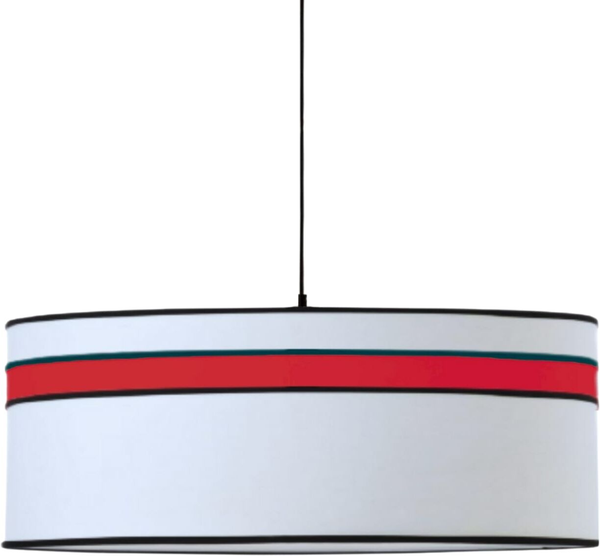 Kauze Luminaires Suspension rouge Ø 40 Hauteur 25cm Blanc 40x25x40cm