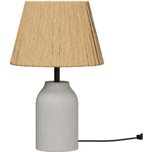 Rendez-Vous Deco Lampe en raphia et beton Beige 30x48x30cm