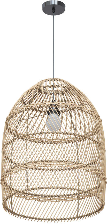 Rendez-Vous Déco Abat-jour naturel pour suspension en rotin D36 cm Marron 36x47x36cm