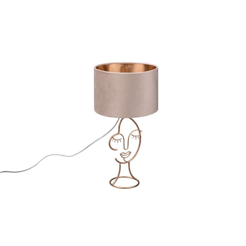 Trio Lampe design en métal beige Beige 24x5x24cm