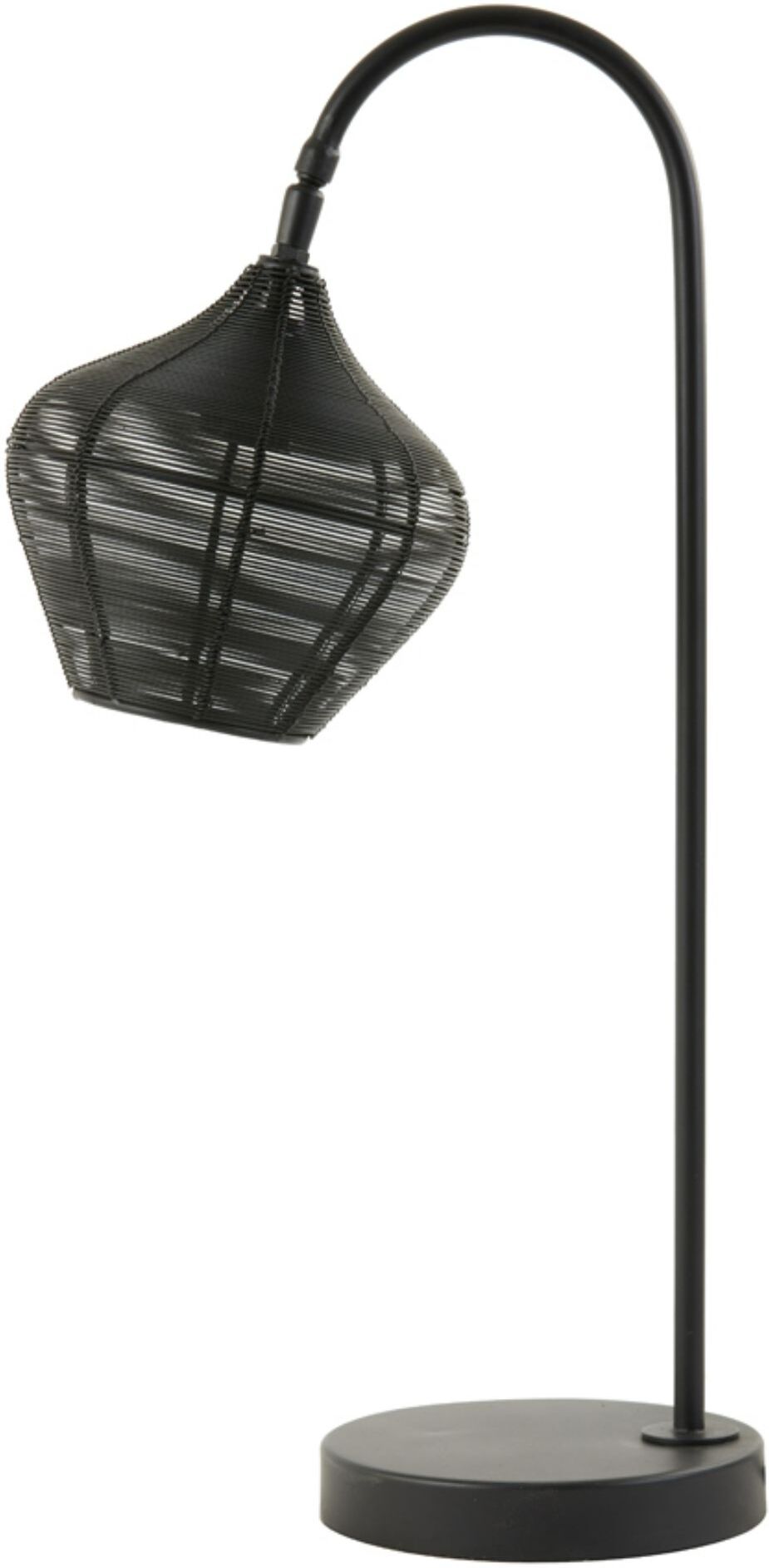 Light & Living Lampe de table noir métal 27x20x61cm Noir 27x61x20cm